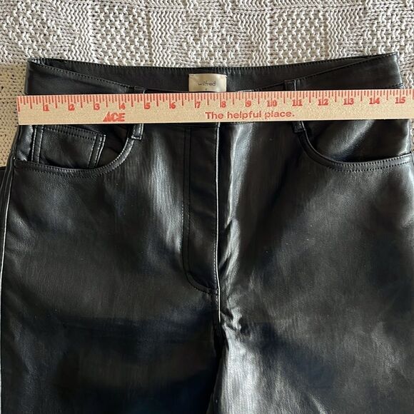 Wilfred The Melina™ High-rise Pant Sz 8 Black Straight Leg Vegan Leather - Picture 8 of 12